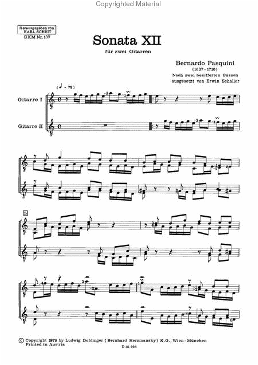 Sonata XII C-Dur Sonata XII C-Dur Performance Score scores gallery preview page 2