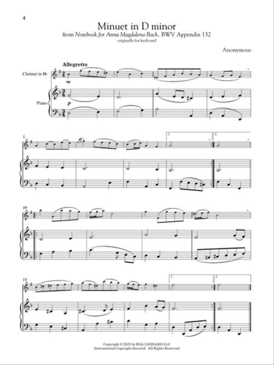 First 50 Classical Pieces You Should Play on the Clarinet Clarinet Solo scores gallery preview page 5