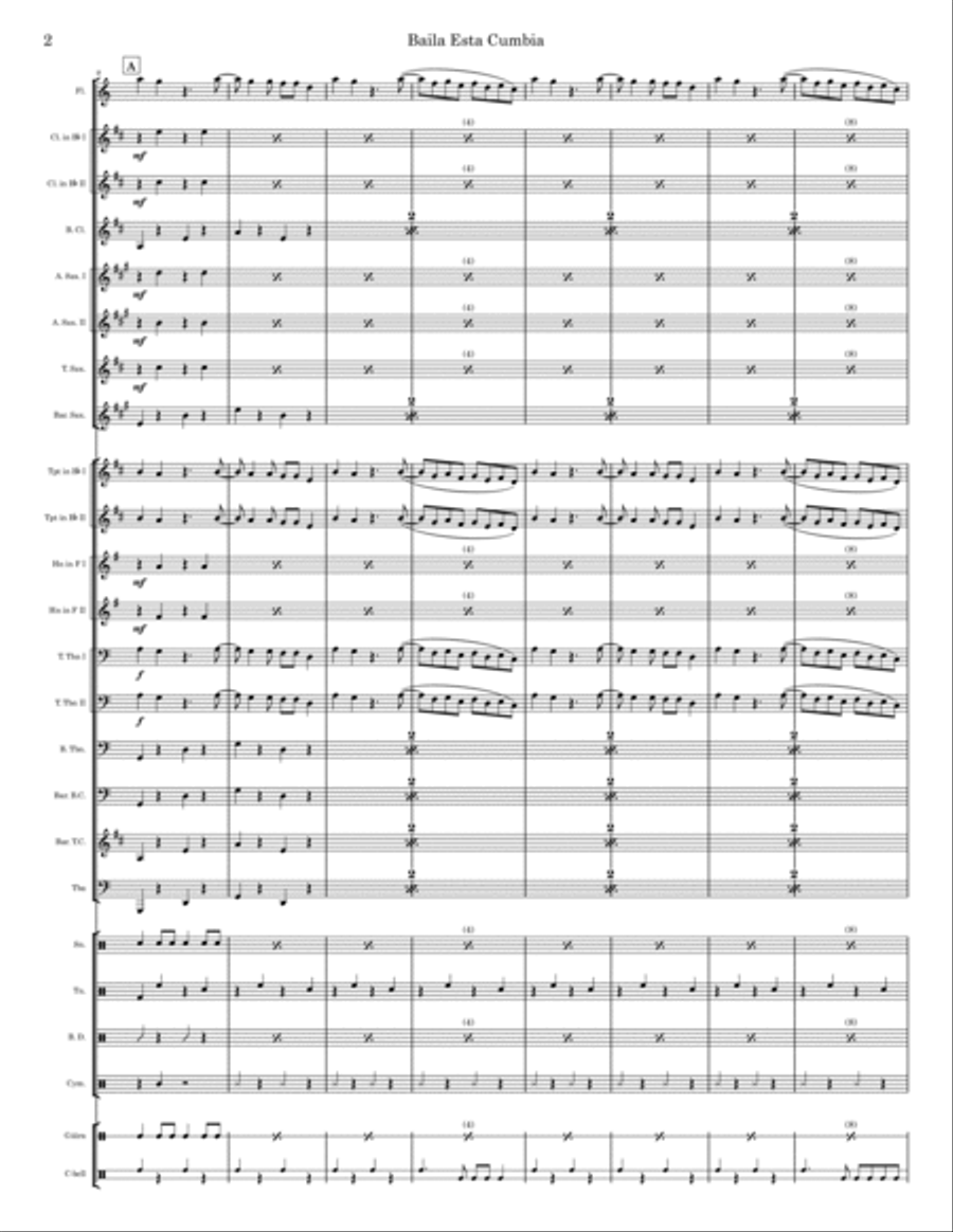 Baila Esta Cumbia Marching Band scores gallery preview page 2