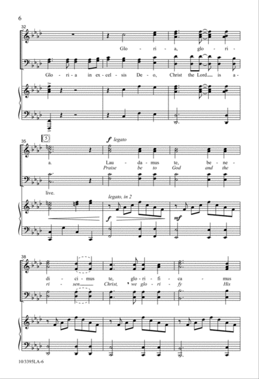 Christ the Lord Is Alive 4-Part scores gallery preview page 5