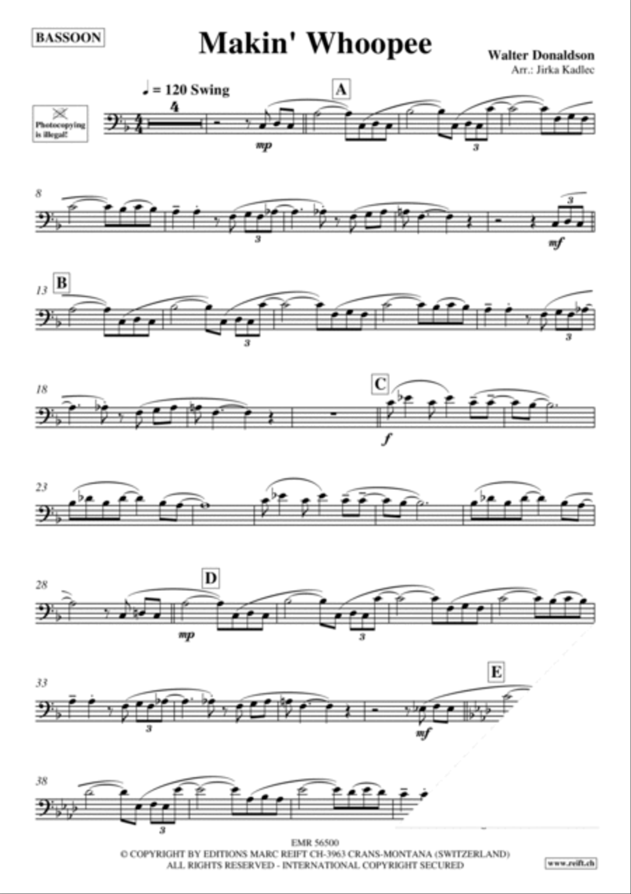 Makin' Whoopee Bassoon Solo scores gallery preview page 3
