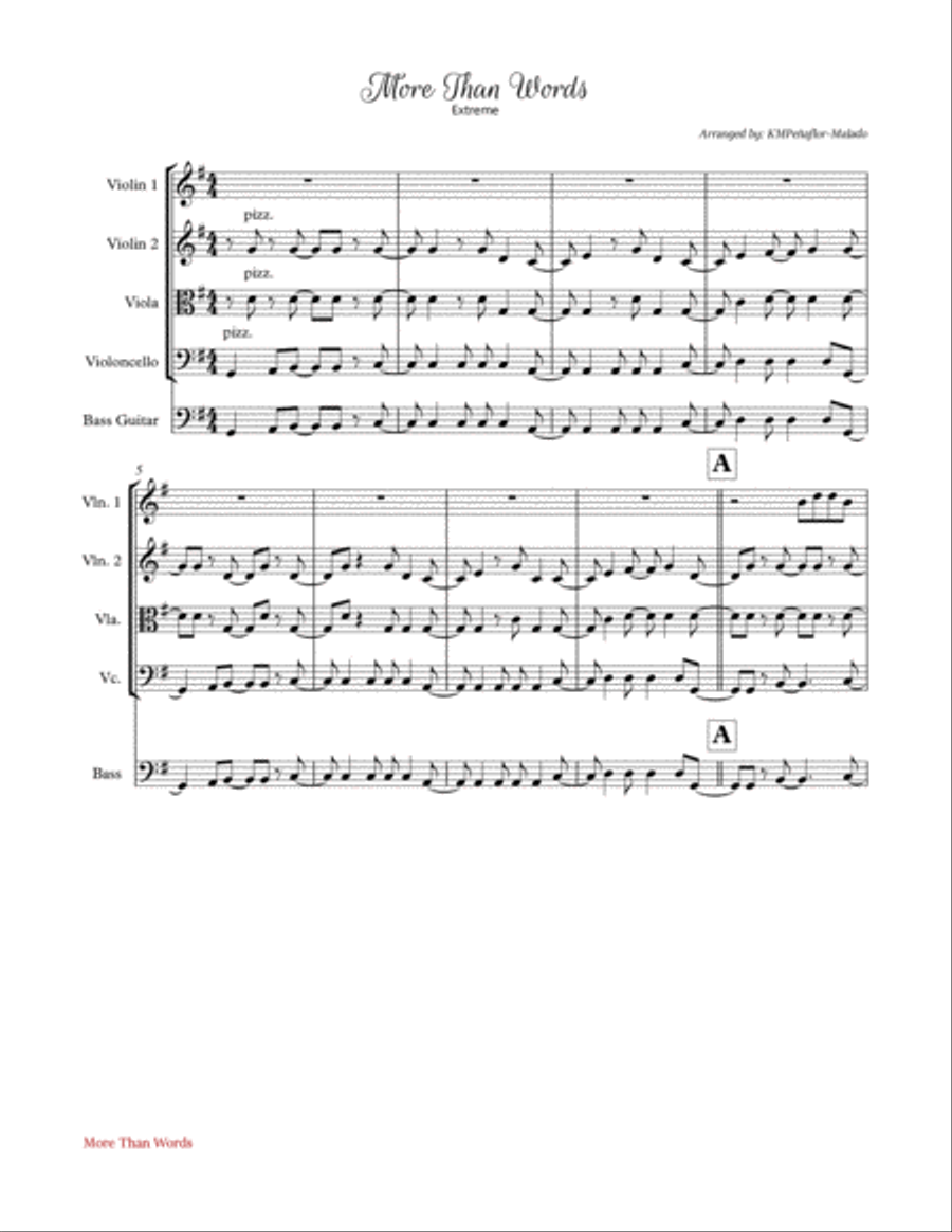 More Than Words Small Ensemble scores gallery preview page 1