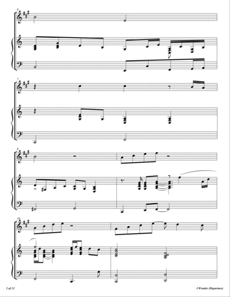 I Wonder Alto Saxophone scores gallery preview page 3