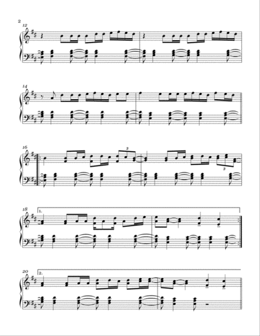Despacito Piano Solo scores gallery preview page 2