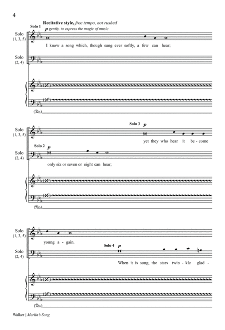 Merlin's Song 4-Part scores gallery preview page 4