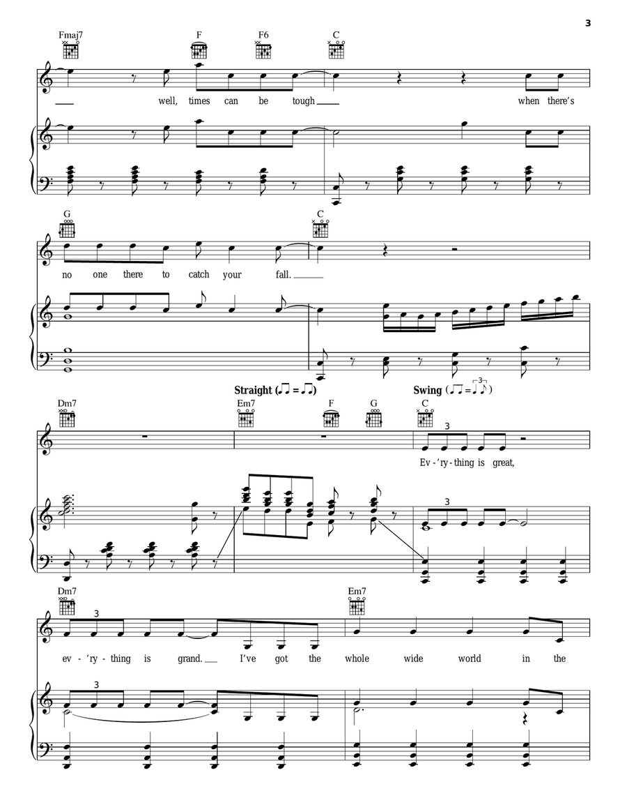 Life's A Happy Song Piano, Vocal, Guitar scores gallery preview page 3