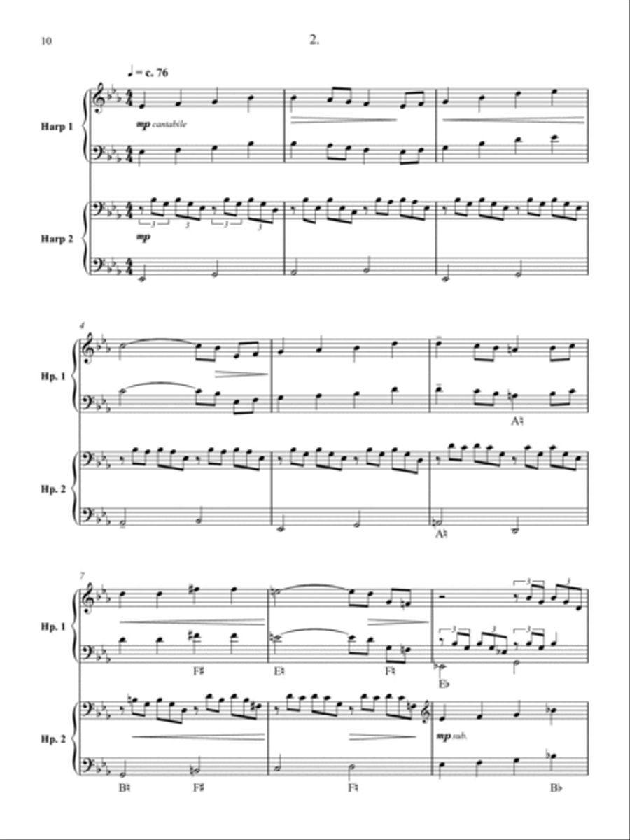 Seeing Double for Two Flutes and Two Harps Flute Duet scores gallery preview page 3