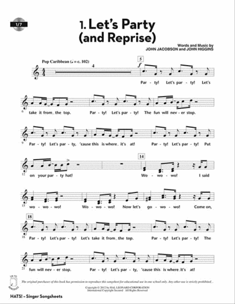 Hats! Hats! Choir scores gallery preview page 2