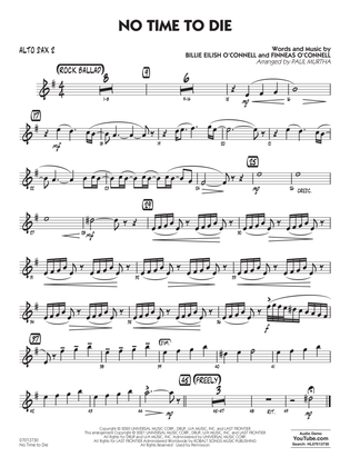 No Time to Die (from No Time To Die) (arr. Paul Murtha) - Alto Sax 2