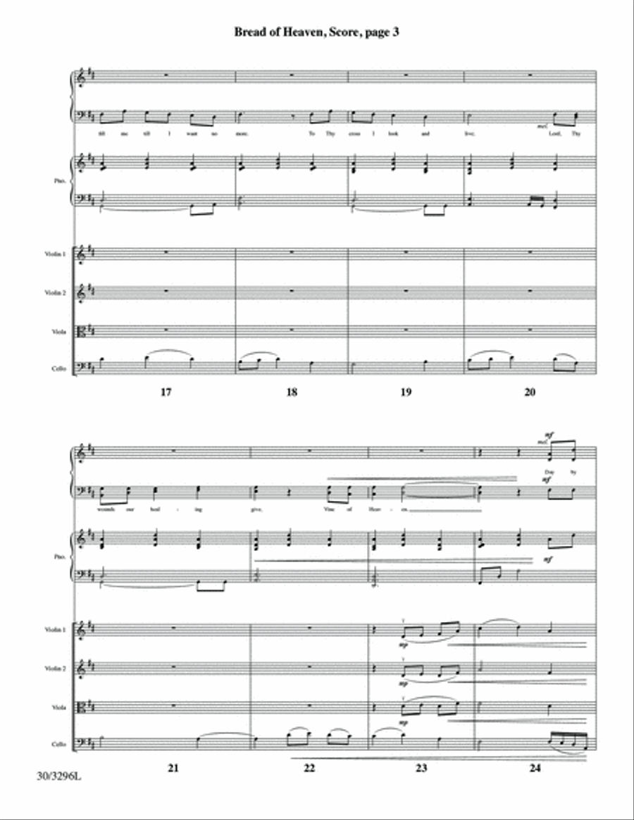 Bread of Heaven - String Quartet Score and Parts String Quartet scores gallery preview page 4