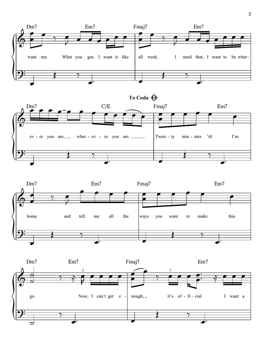 Heartbeat (from Lyle, Lyle, Crocodile) Easy Piano scores gallery preview page 3