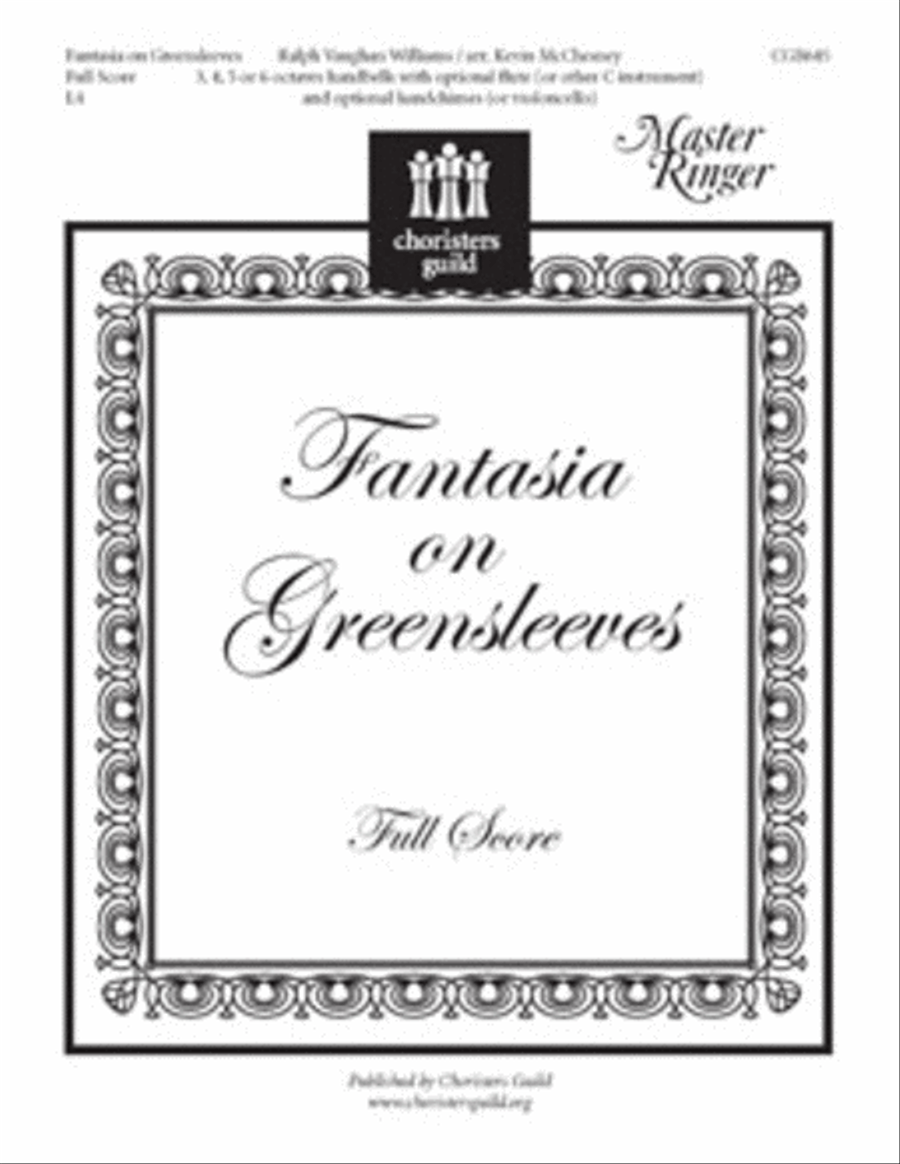 Fantasia on Greensleeves Full Score Handbell Choir scores gallery preview page 1