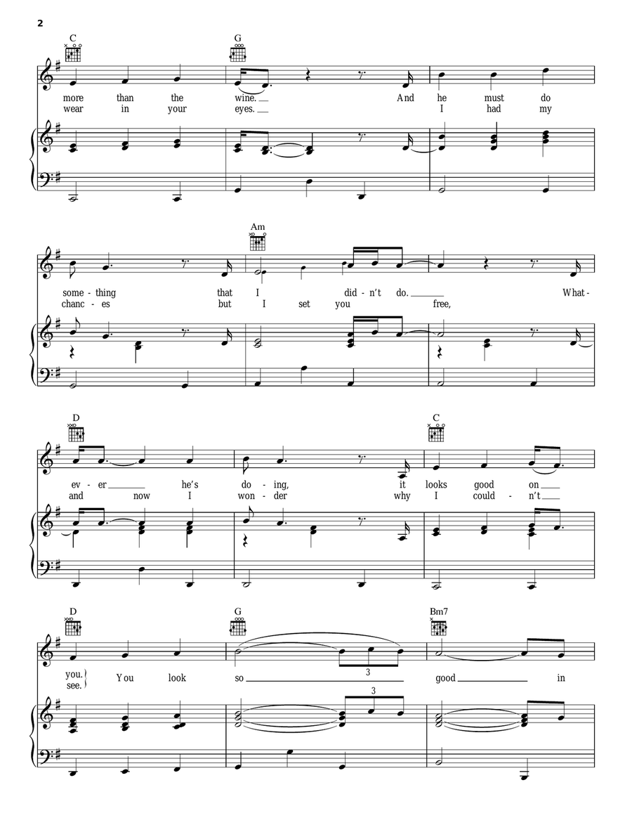 You Look So Good In Love Piano, Vocal, Guitar scores gallery preview page 2