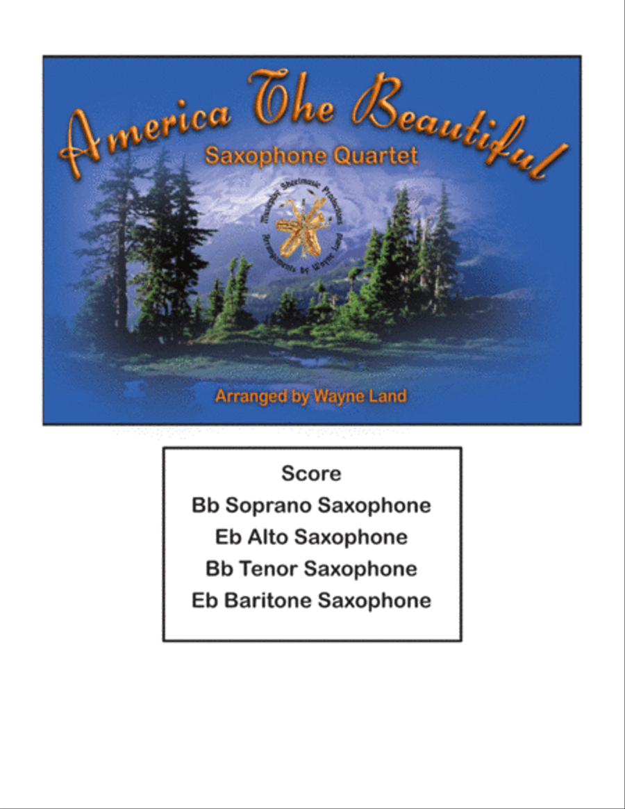 America The Beautiful Saxophone Quartet scores gallery preview page 1