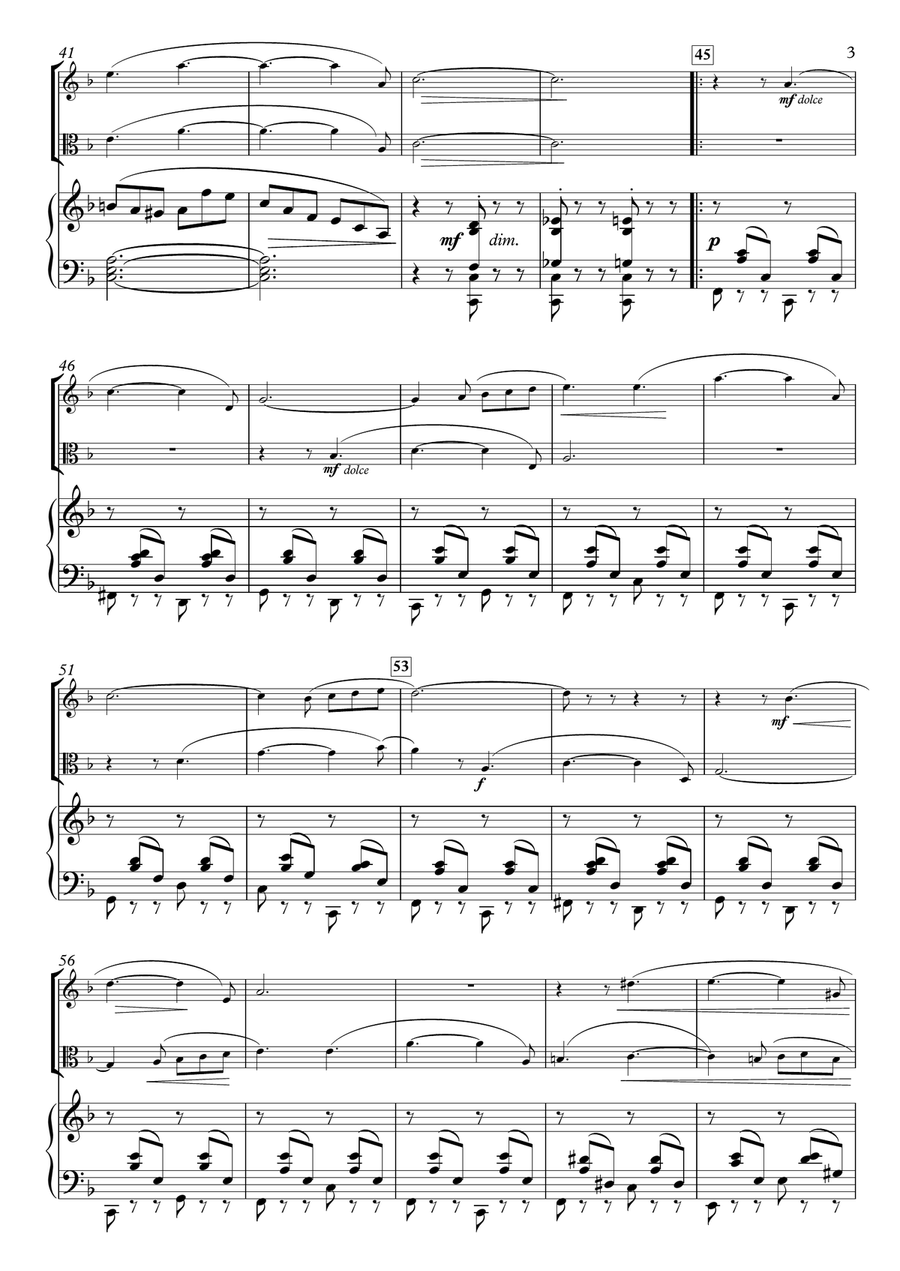 Miniatures, No.6 Saltarell H.88-3 for Violin, Viola & Piano Piano Trio scores gallery preview page 3