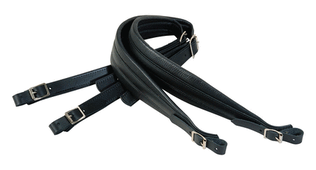 Garment Leather Accordion Strap – Black (Set of 2)