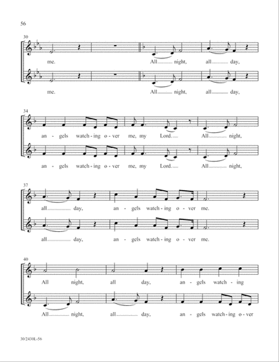 Simply Spirituals Unison Choir scores gallery preview page 57