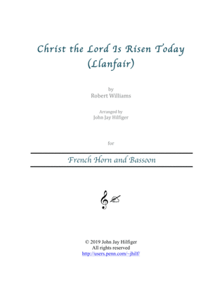 Christ the Lord Is Risen Today for French Horn and Bassoon