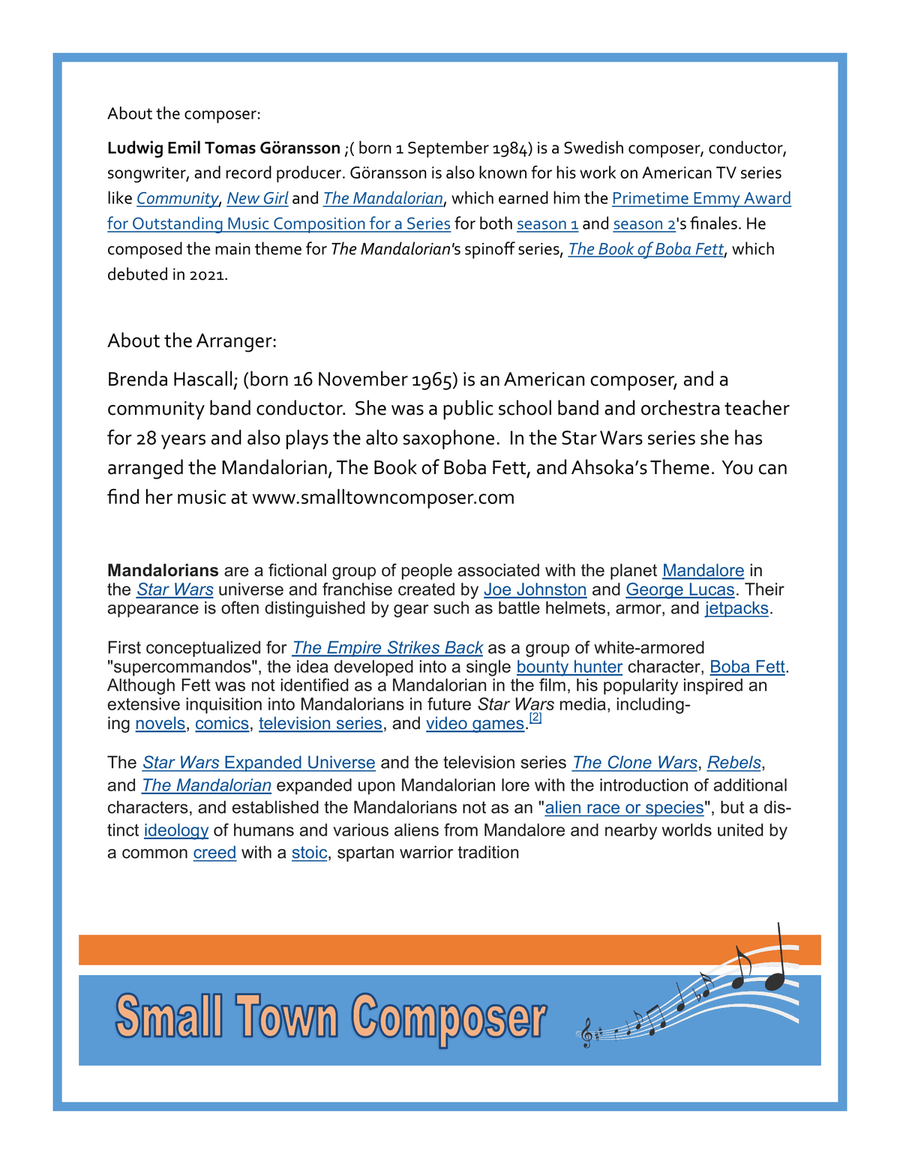 The Mandalorian Concert Band scores gallery preview page 2