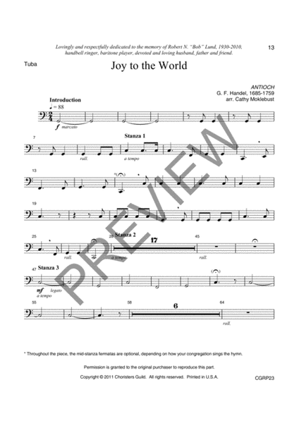 Joy to the World - Reproducible Instrumental Parts image number null