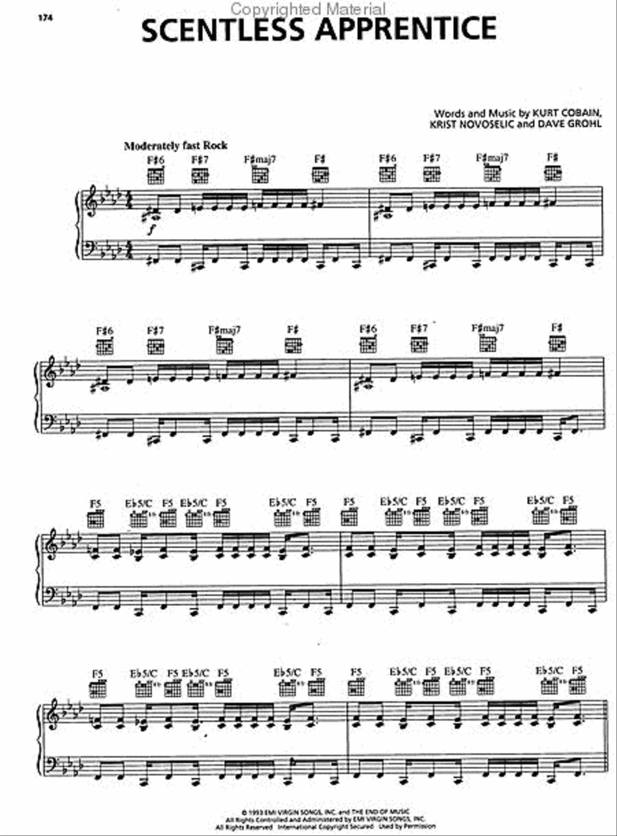 Nirvana – The Albums Nirvana – The Albums Piano, Vocal, Guitar scores gallery preview page 3