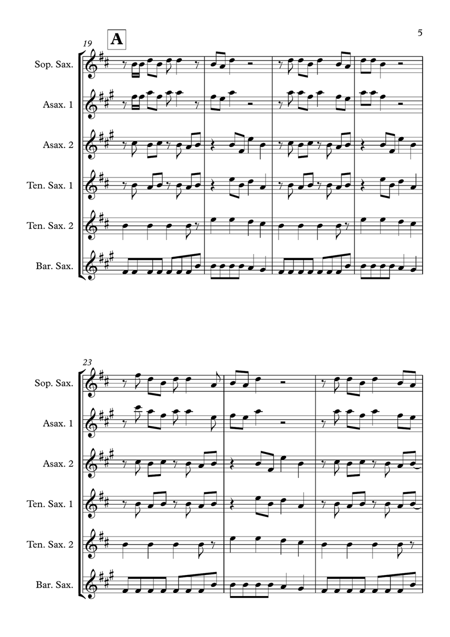Hells Bells Woodwind Quintet scores gallery preview page 5