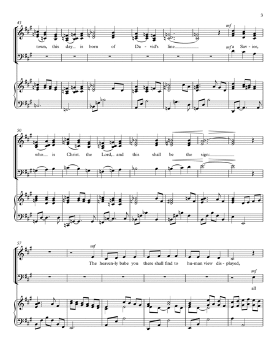 While Shepherds Watched (Choral Octavo) Choir scores gallery preview page 3
