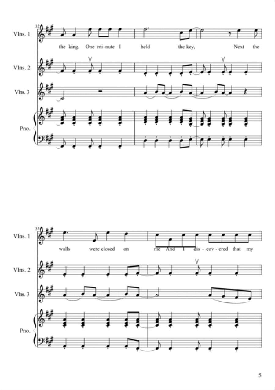Viva La Vida Violin Solo scores gallery preview page 5