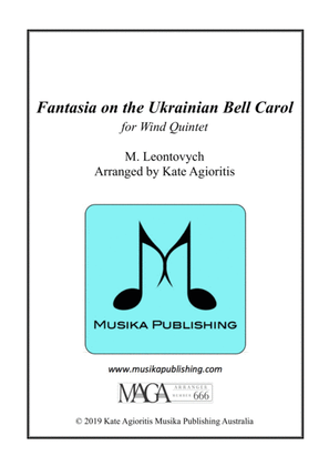 Book cover for Fantasia on the Ukrainian Bell Carol - for Wind Quintet
