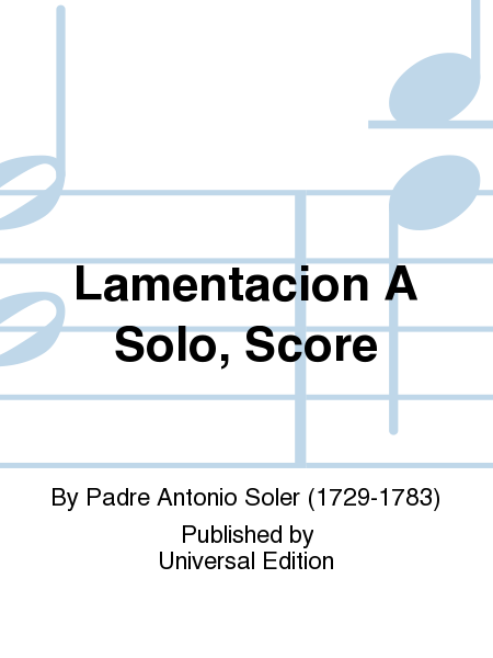 Lamentacion A Solo, Score