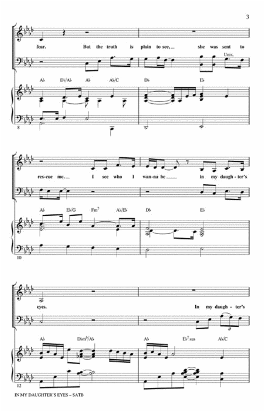 In My Daughter's Eyes Choir scores gallery preview page 3
