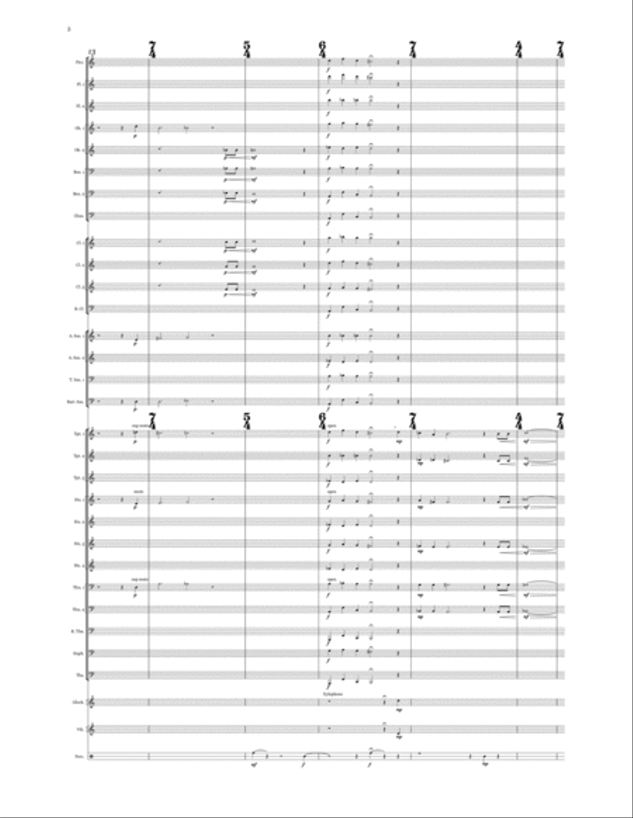 A cloud moves through the sky Concert Band scores gallery preview page 6