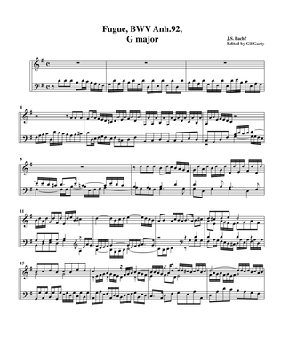 Fugue BWV Anh. 92, G major