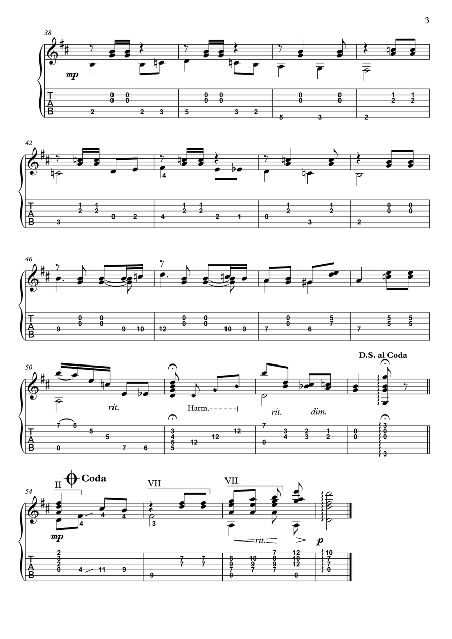 19th century Classical Guitar with tab Acoustic Guitar scores gallery preview page 5