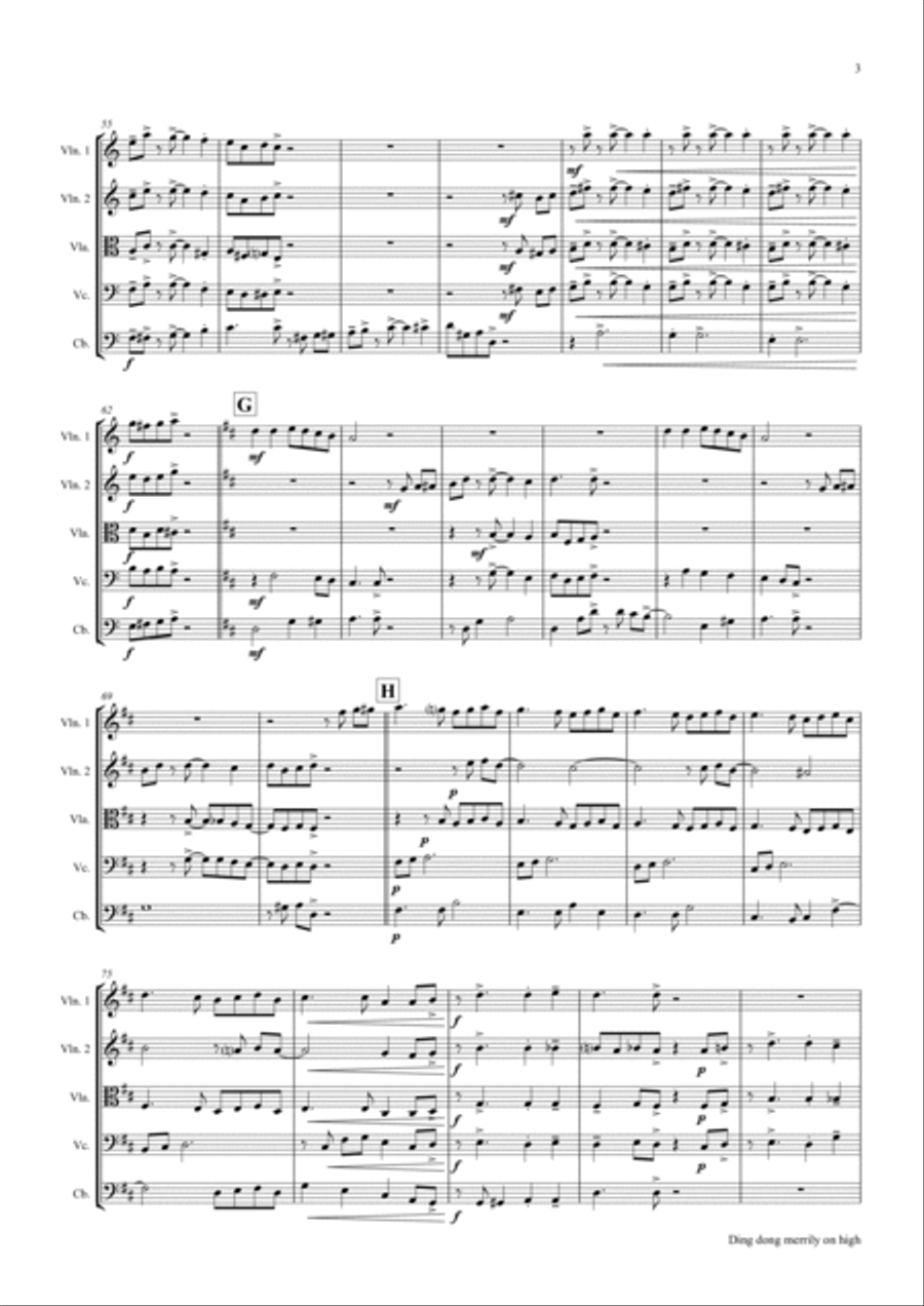 Ding dong merrily on high - Swing - String Orchestra String Orchestra scores gallery preview page 4