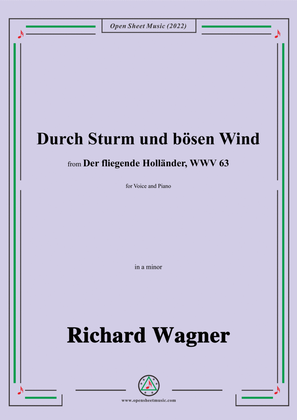 Book cover for R. Wagner-Durch Sturm und bösen Wind,in a minor,from Der fliegende Hollander,WWV 63