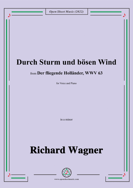 R. Wagner-Durch Sturm und bösen Wind,in a minor,from Der fliegende Hollander,WWV 63 image number null