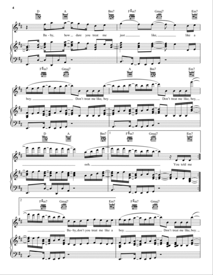 Boy Piano, Vocal, Guitar scores gallery preview page 4