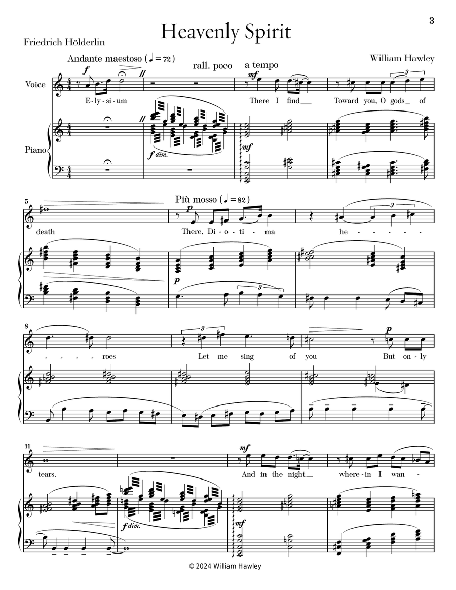 Heavenly Spirit Piano, Vocal scores gallery preview page 3