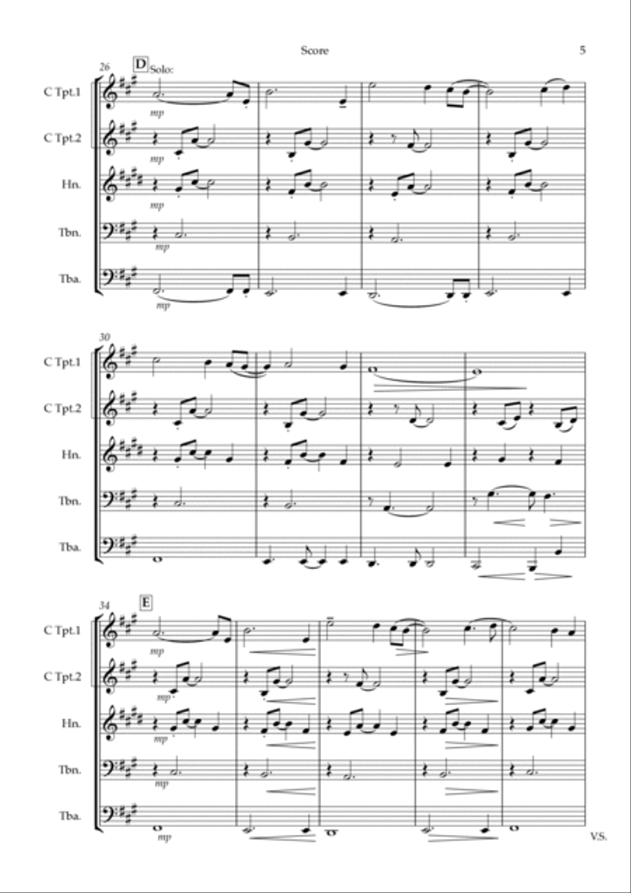My Heart Will Go On (love Theme From 'titanic') Brass Ensemble scores gallery preview page 5