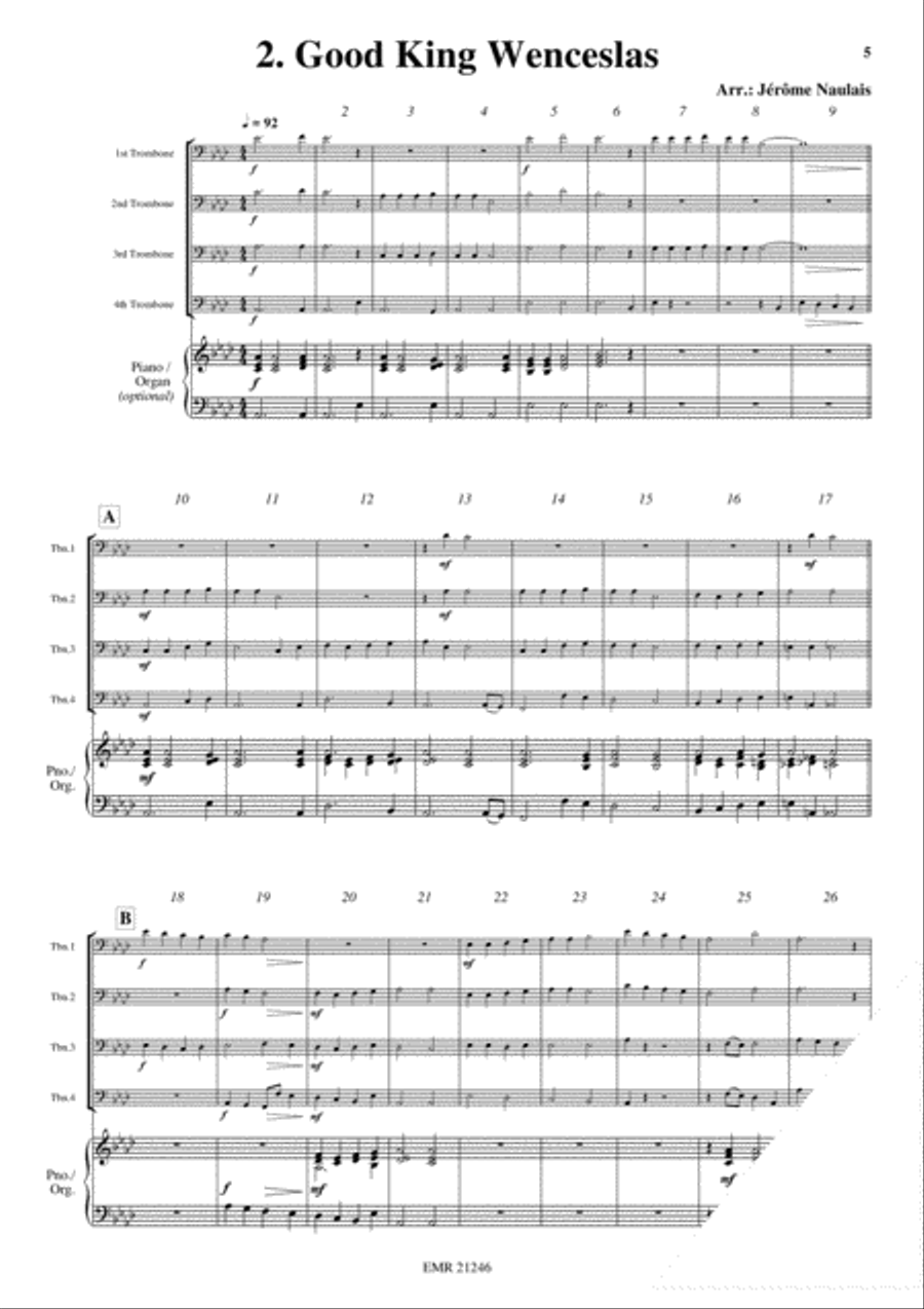 18 Christmas Songs 18 Christmas Songs Trombone Quartet scores gallery preview page 4