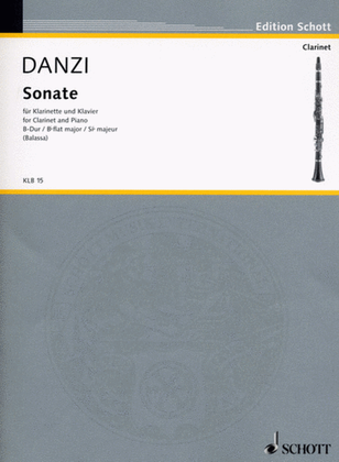 Book cover for Danzi - Sonata B Flat Major For Clarinet/Piano