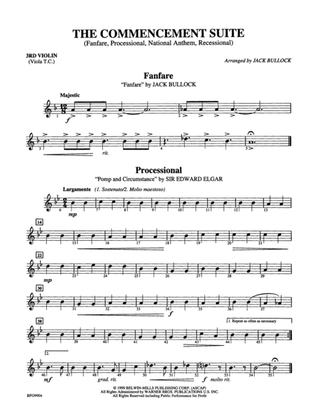 Commencement Suite: 3rd Violin (Viola [TC])