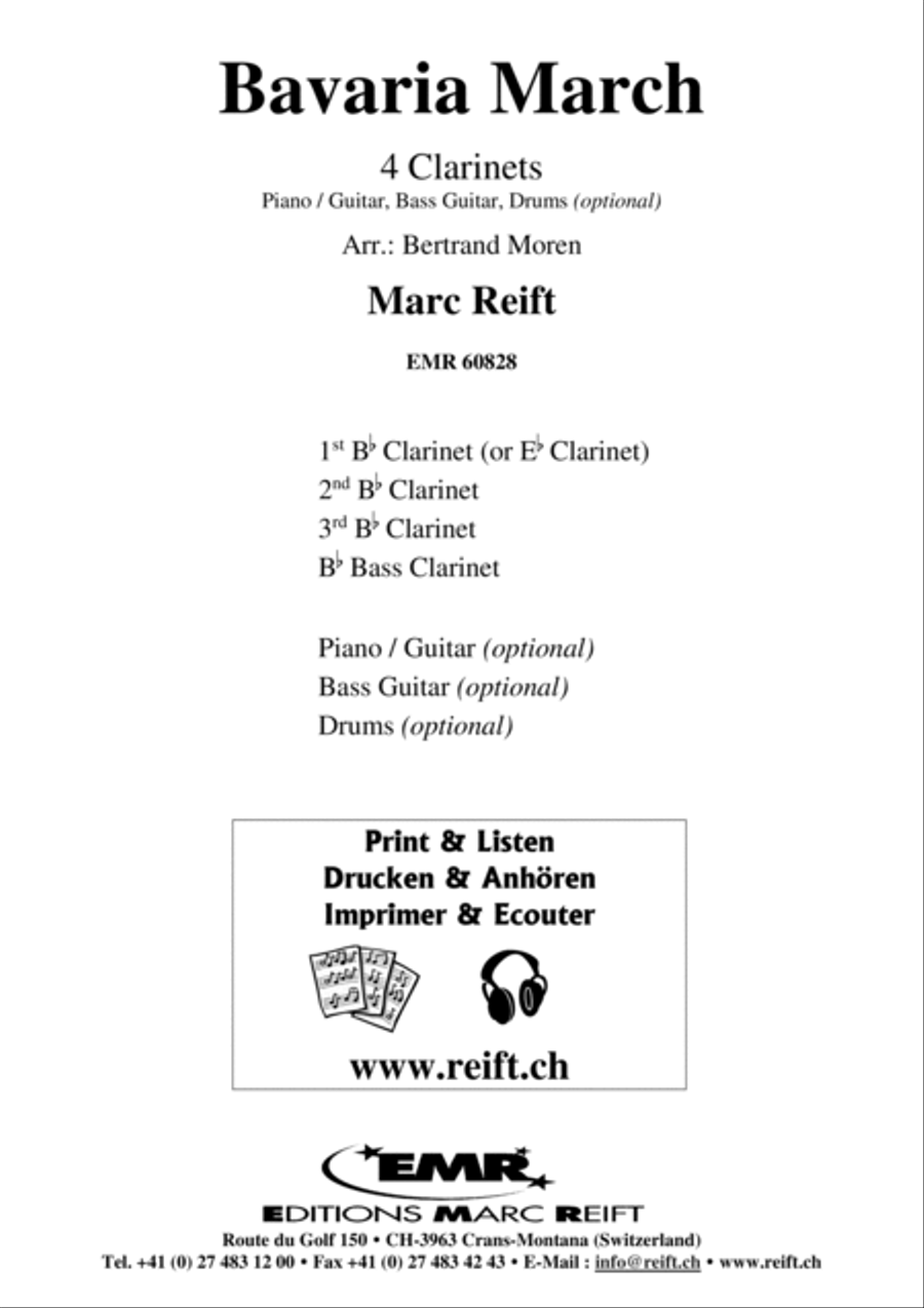 Bavaria March Bavaria March Clarinet Quartet scores gallery preview page 2