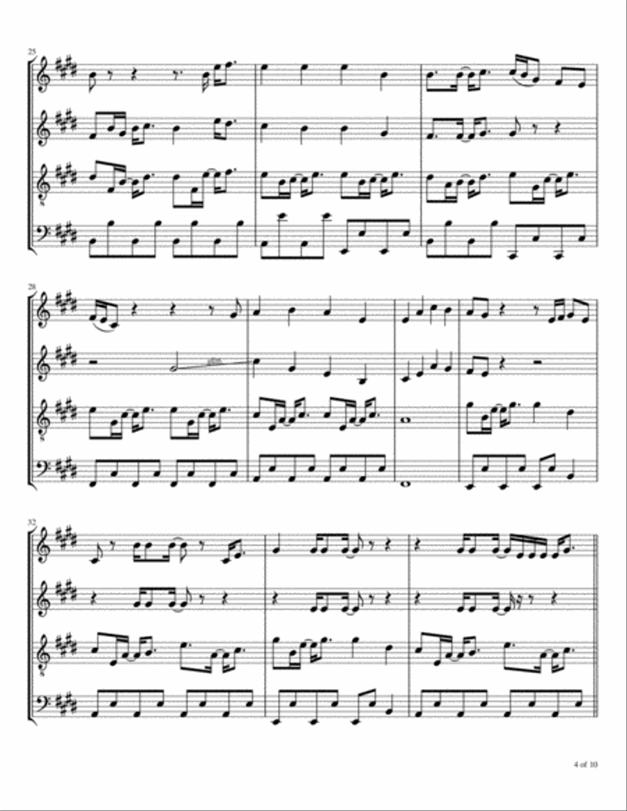 Leaving Heaven Woodwind Quartet scores gallery preview page 5