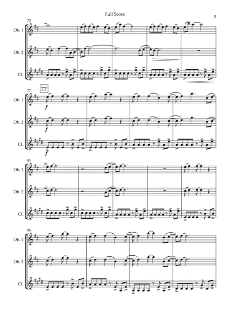 Without You Without You Woodwind Trio scores gallery preview page 5