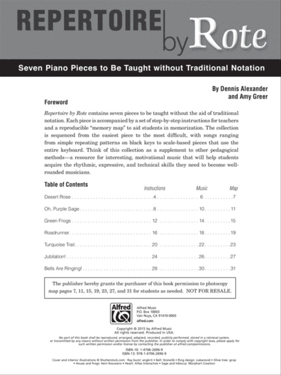 Repertoire by Rote Repertoire by Rote Easy Piano scores gallery preview page 2