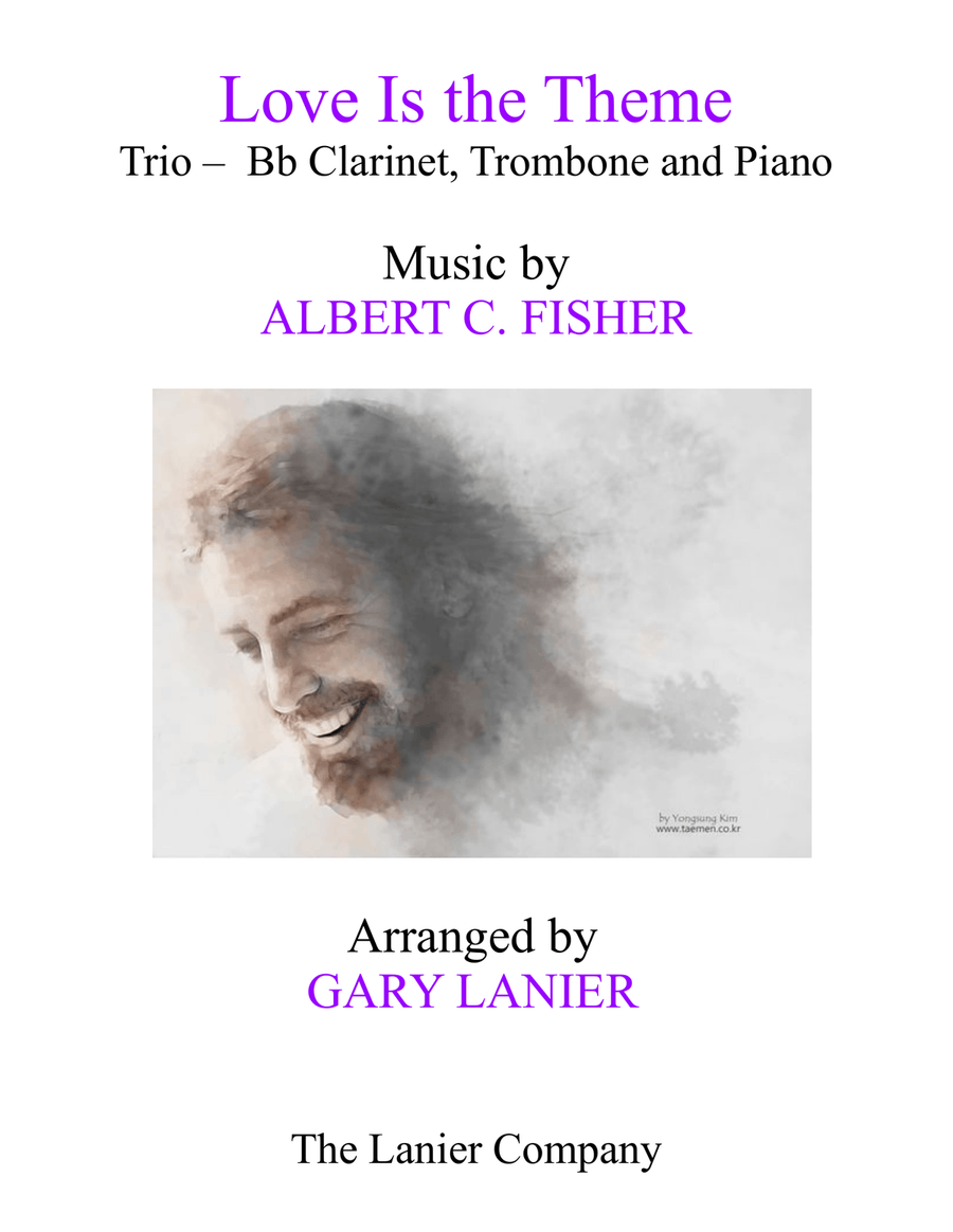 LOVE IS THE THEME (Trio – Bb Clarinet, Trombone & Piano with Score/Part) Trombone Trio scores gallery preview page 1