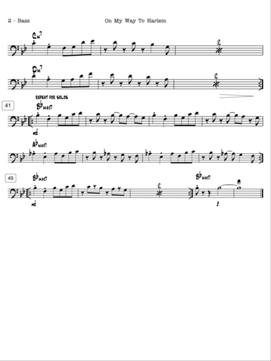 On My Way To Harlem Jazz Ensemble scores gallery preview page 6