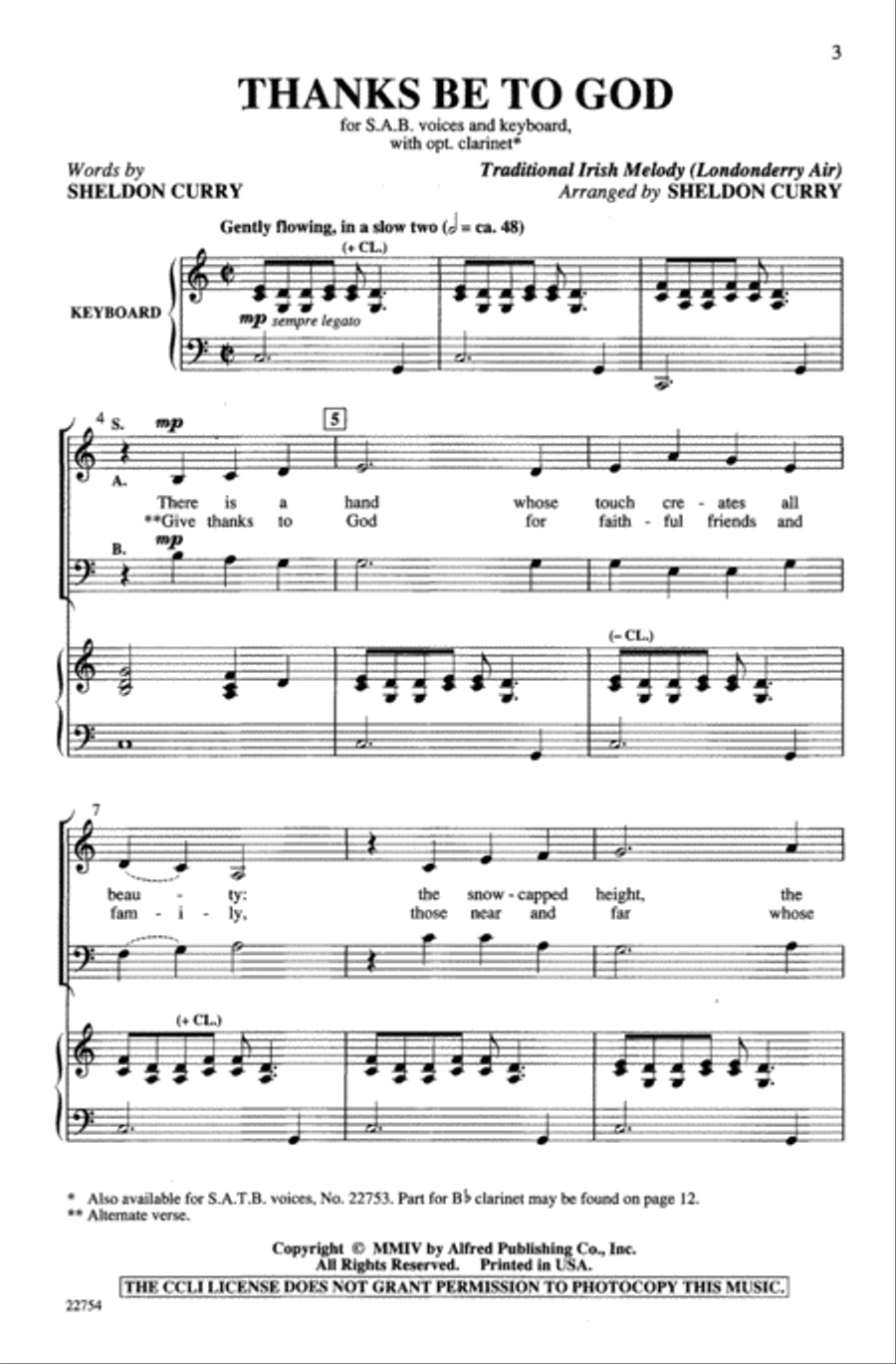Thanks Be to God Thanks Be to God 3-Part scores gallery preview page 3